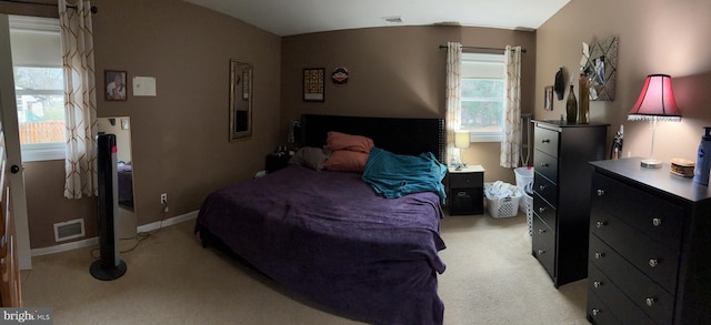 view of carpeted bedroom