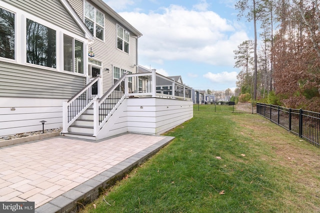 view of yard with a patio area