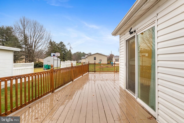 view of wooden deck