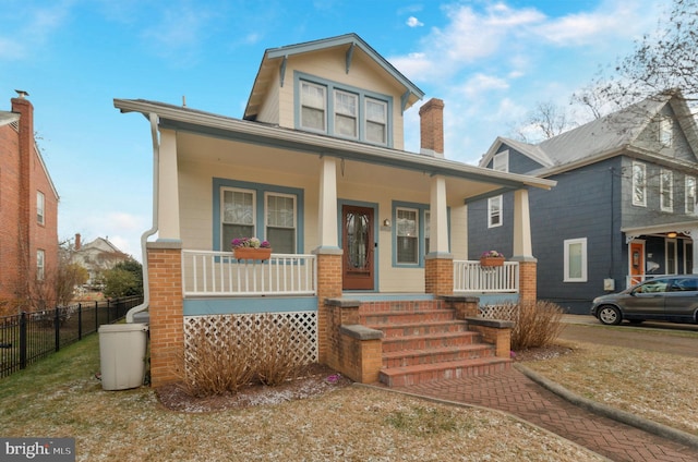 view of front of house with a porch