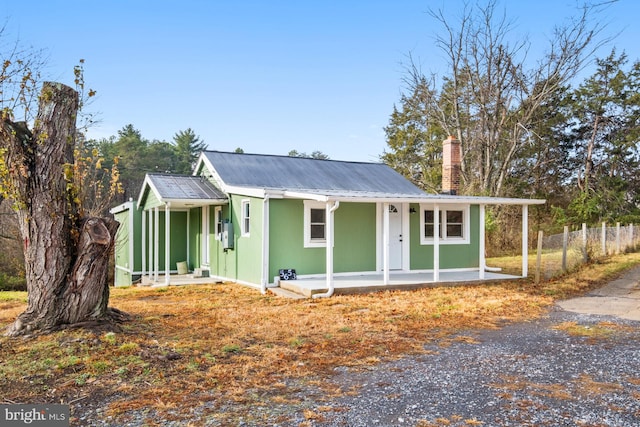 view of front of home with a porch