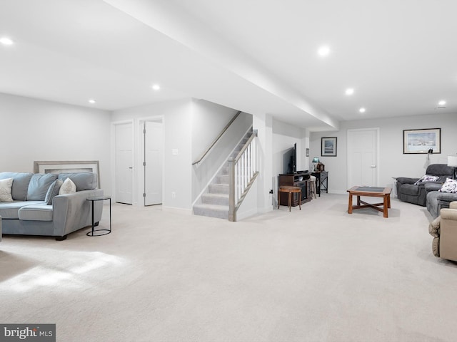 view of carpeted living room