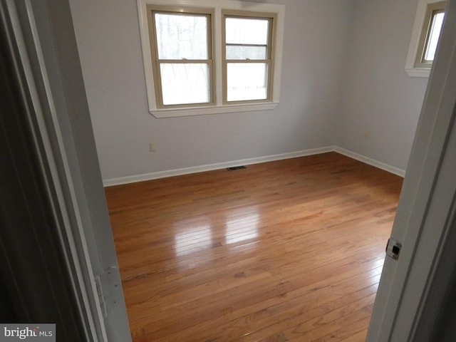 empty room featuring light hardwood / wood-style flooring