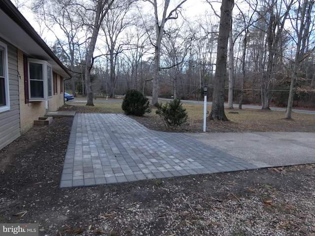 view of yard with a patio area