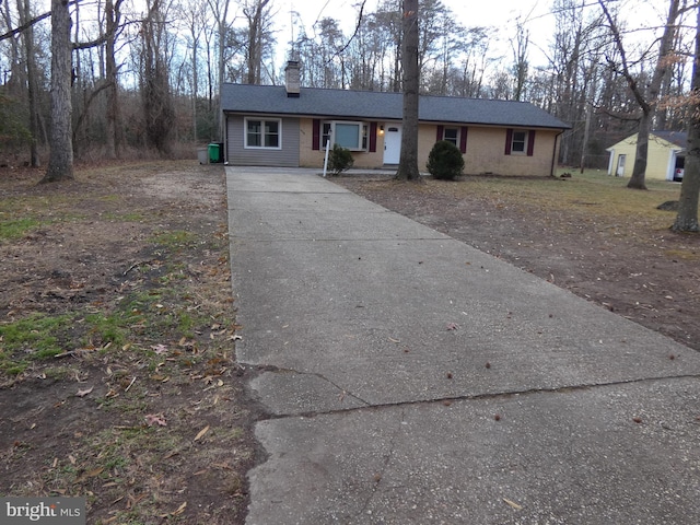 view of ranch-style home