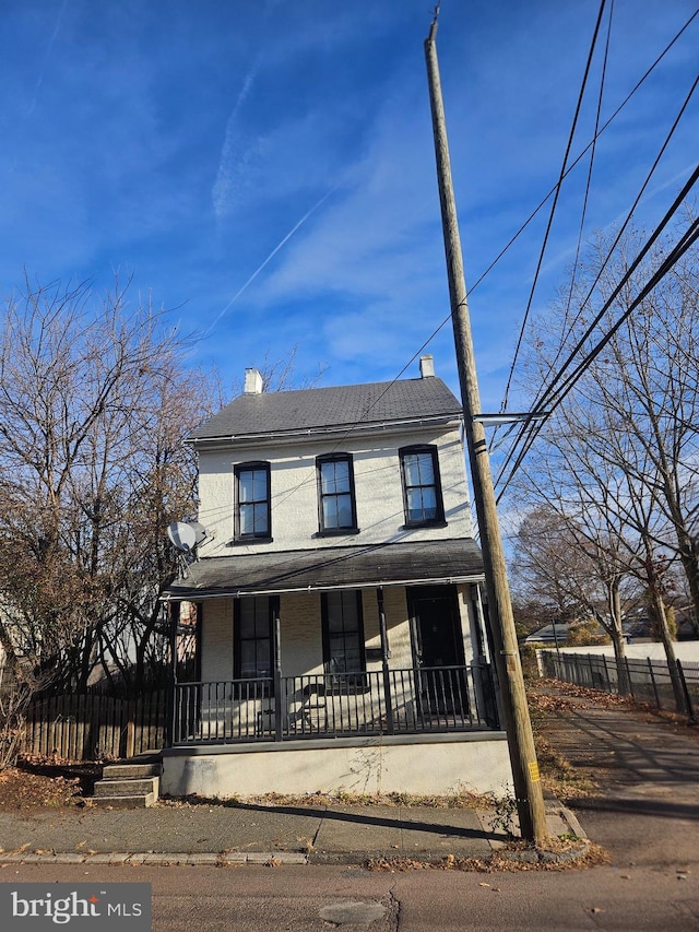 view of front of home with a porch