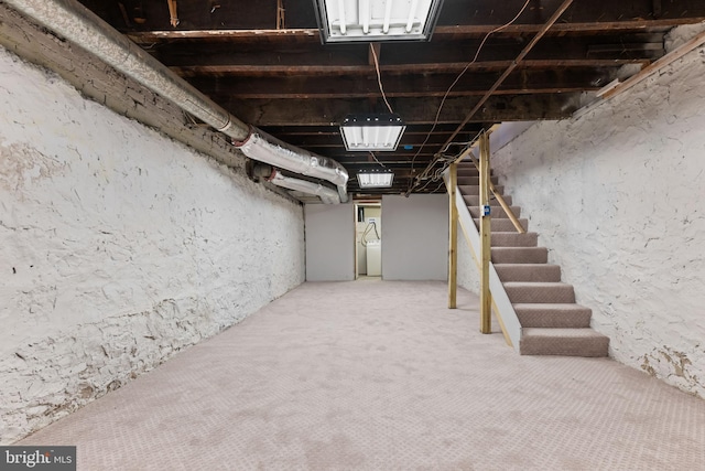 basement featuring washer / dryer