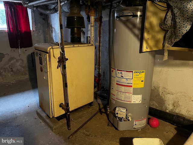 utilities featuring gas water heater