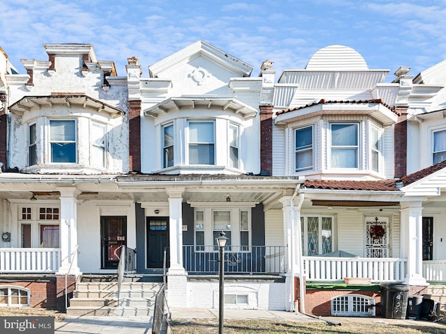 multi unit property with covered porch