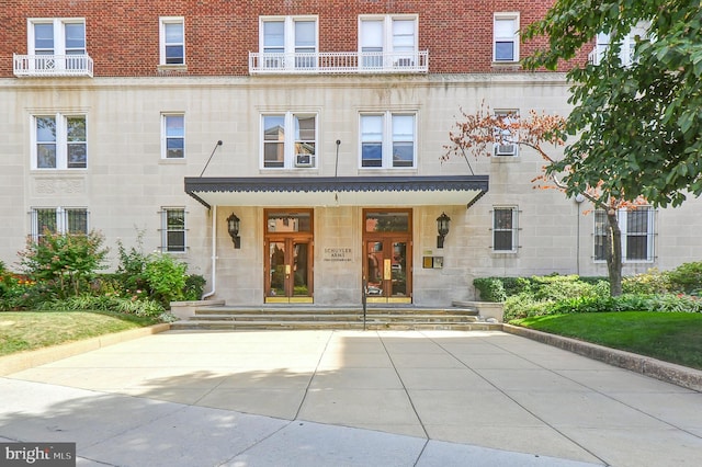 view of front of house with french doors