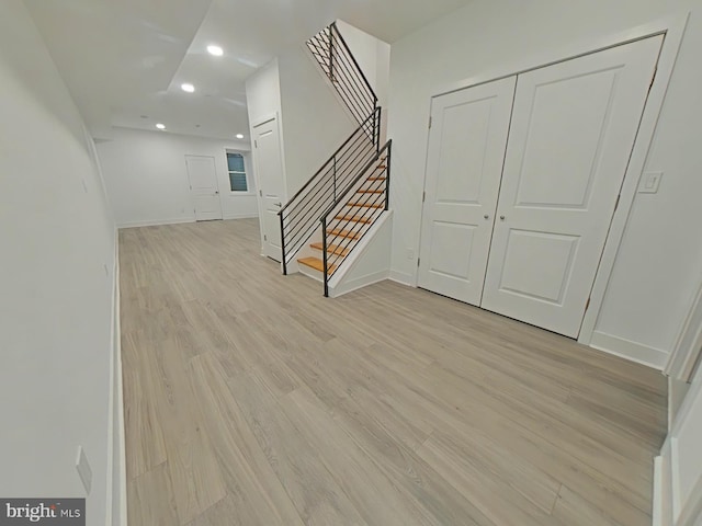 entrance foyer featuring light hardwood / wood-style floors