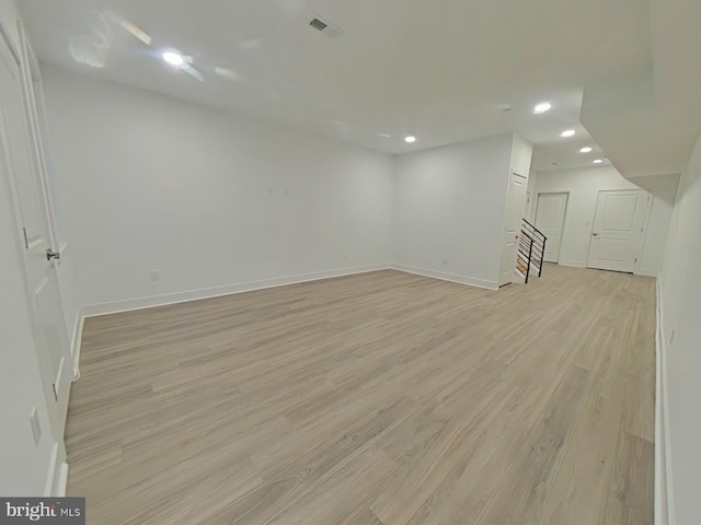 interior space featuring light hardwood / wood-style floors