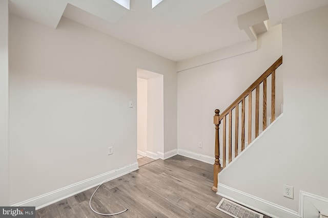 entryway with light wood-type flooring