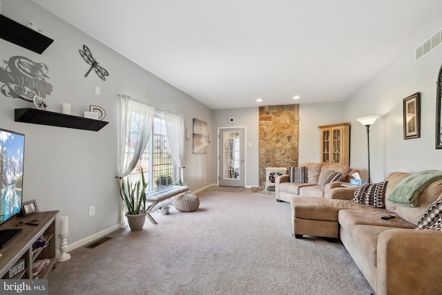 view of carpeted living room