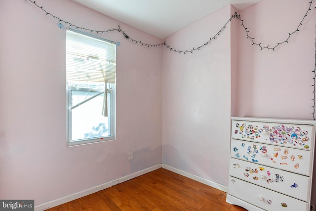 spare room featuring hardwood / wood-style flooring