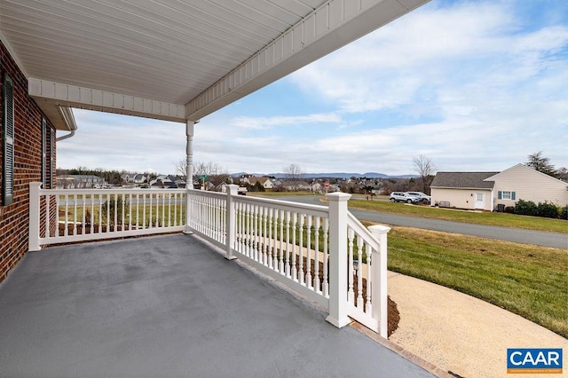 view of patio with covered porch