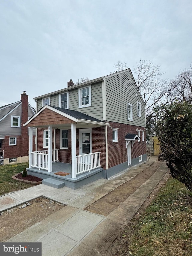 view of front of home with a porch