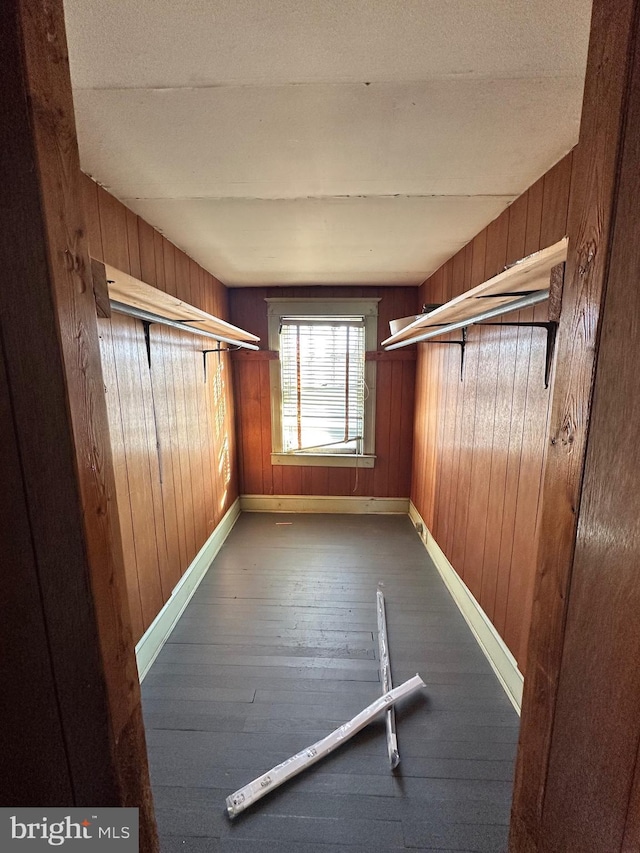 walk in closet featuring dark hardwood / wood-style floors