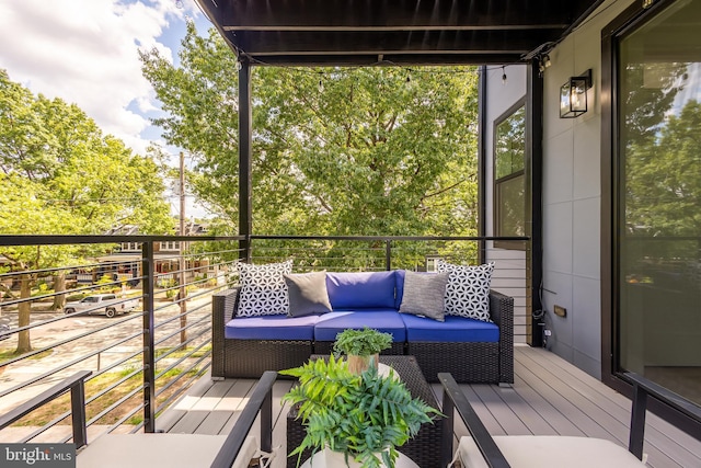 deck with outdoor lounge area