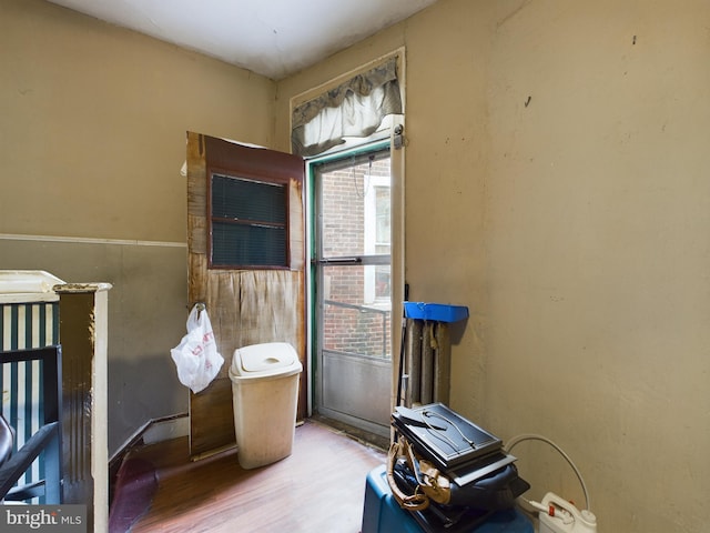 interior space with wood-type flooring