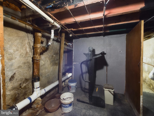 view of basement