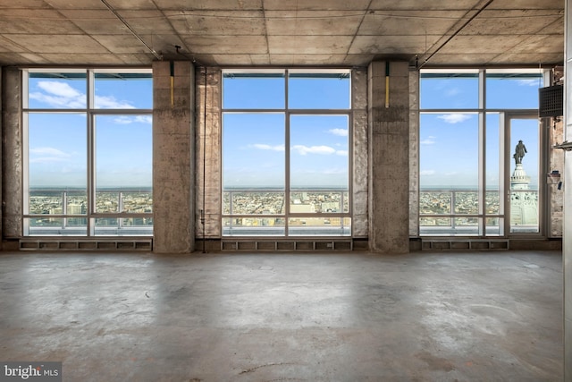 miscellaneous room featuring concrete flooring and a wealth of natural light