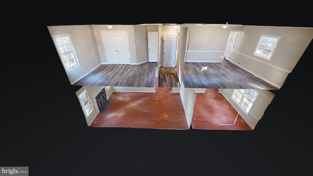 entrance foyer featuring dark hardwood / wood-style flooring