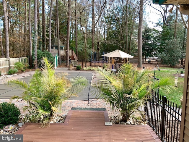 view of wooden deck