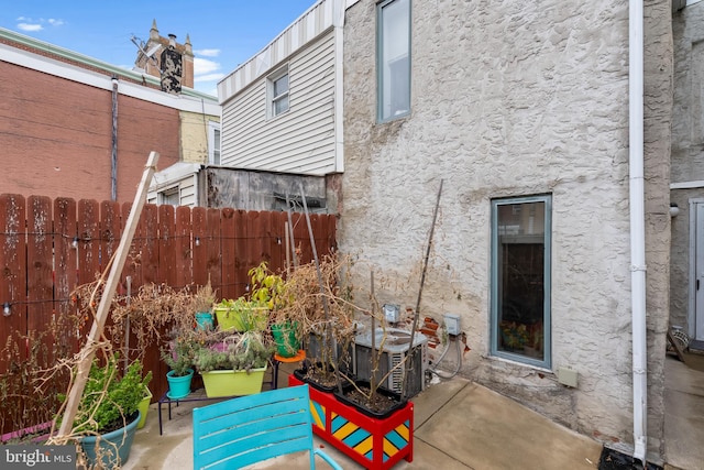 view of patio / terrace featuring central air condition unit