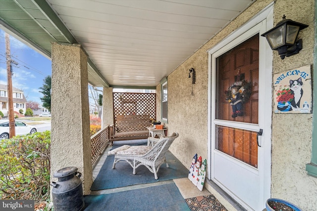 view of patio / terrace with a porch