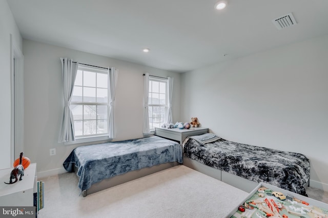 bedroom with carpet floors