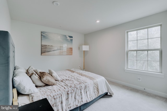 view of carpeted bedroom