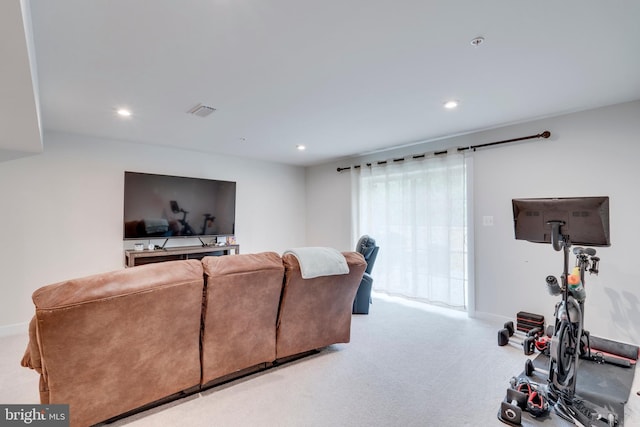 view of carpeted living room