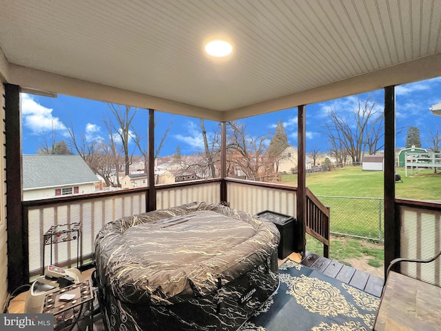 view of sunroom / solarium