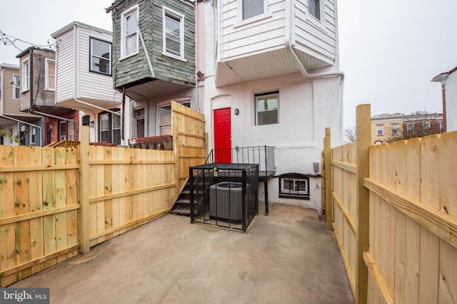 view of patio / terrace featuring central air condition unit