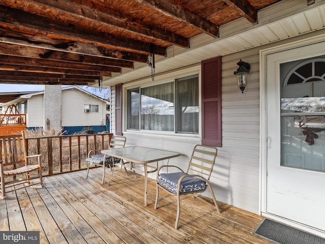 view of wooden terrace