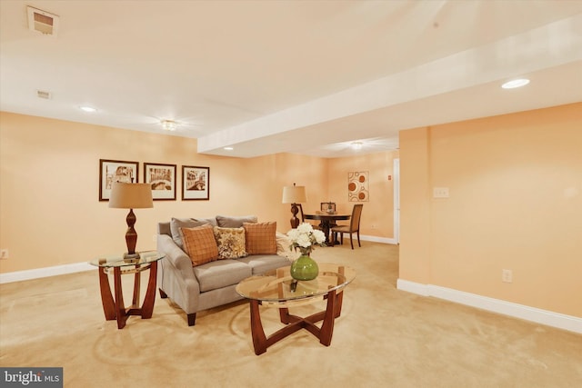 view of carpeted living room