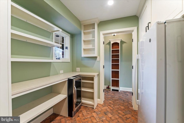 interior space featuring wine cooler