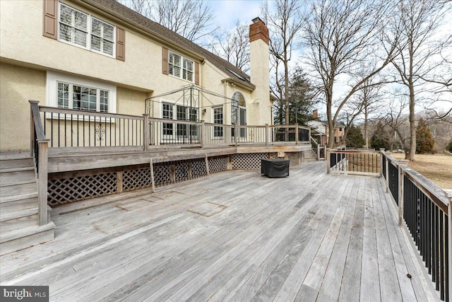 view of wooden terrace