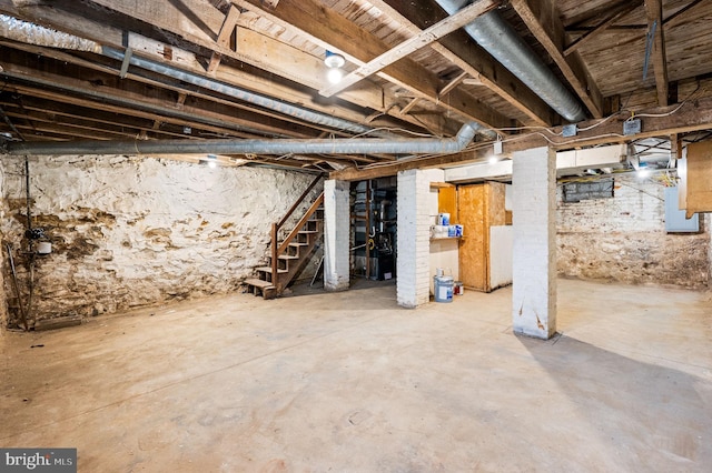 view of basement