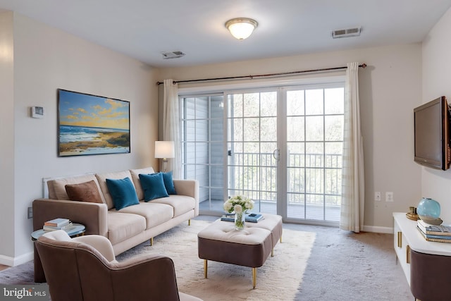 view of carpeted living room