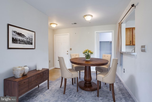 view of dining area