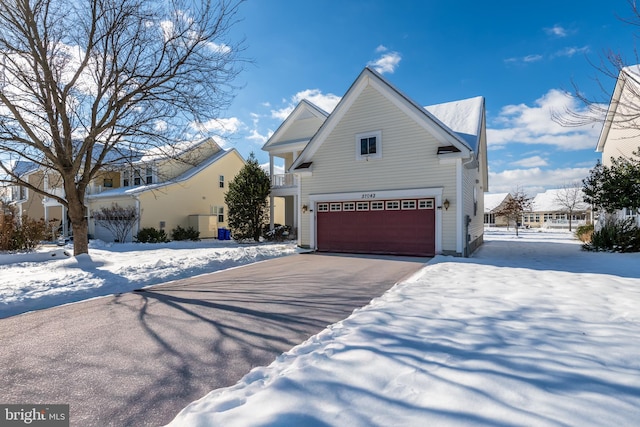 view of front of home featuring a garage