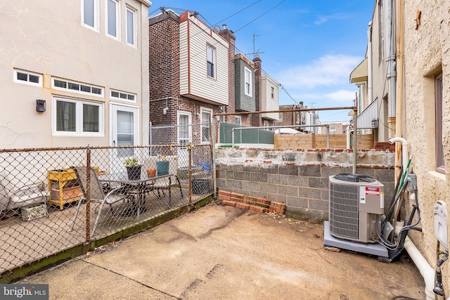 view of patio / terrace featuring central air condition unit