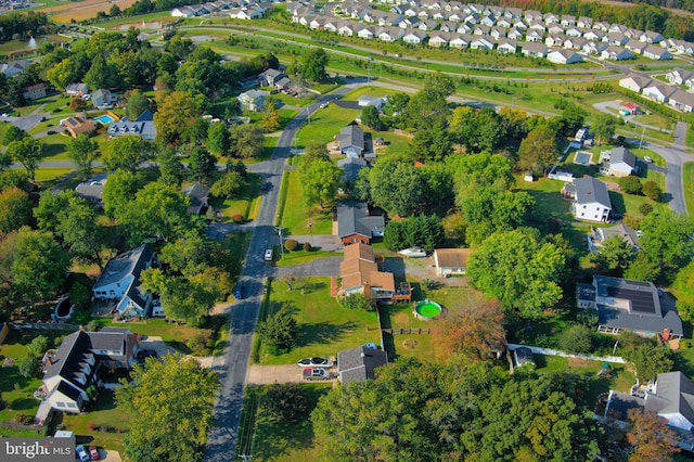 drone / aerial view featuring a residential view