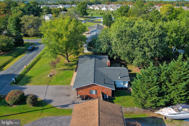 drone / aerial view with a residential view