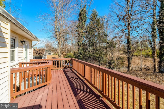 view of wooden deck