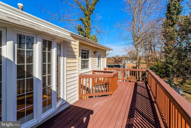 view of wooden deck