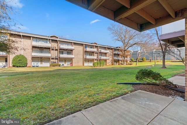 exterior space with a lawn