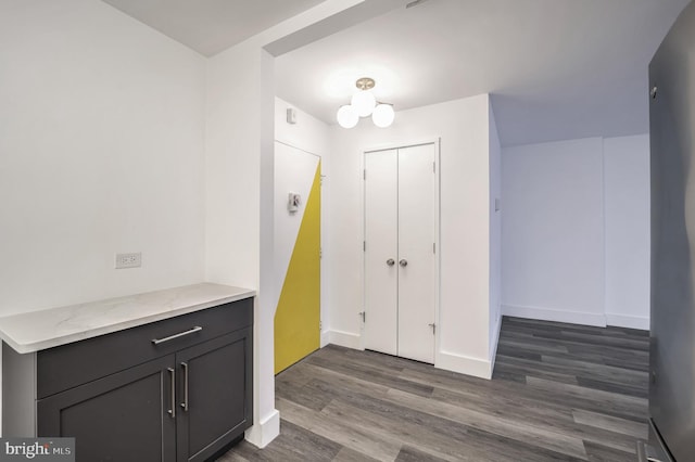 bathroom featuring hardwood / wood-style floors